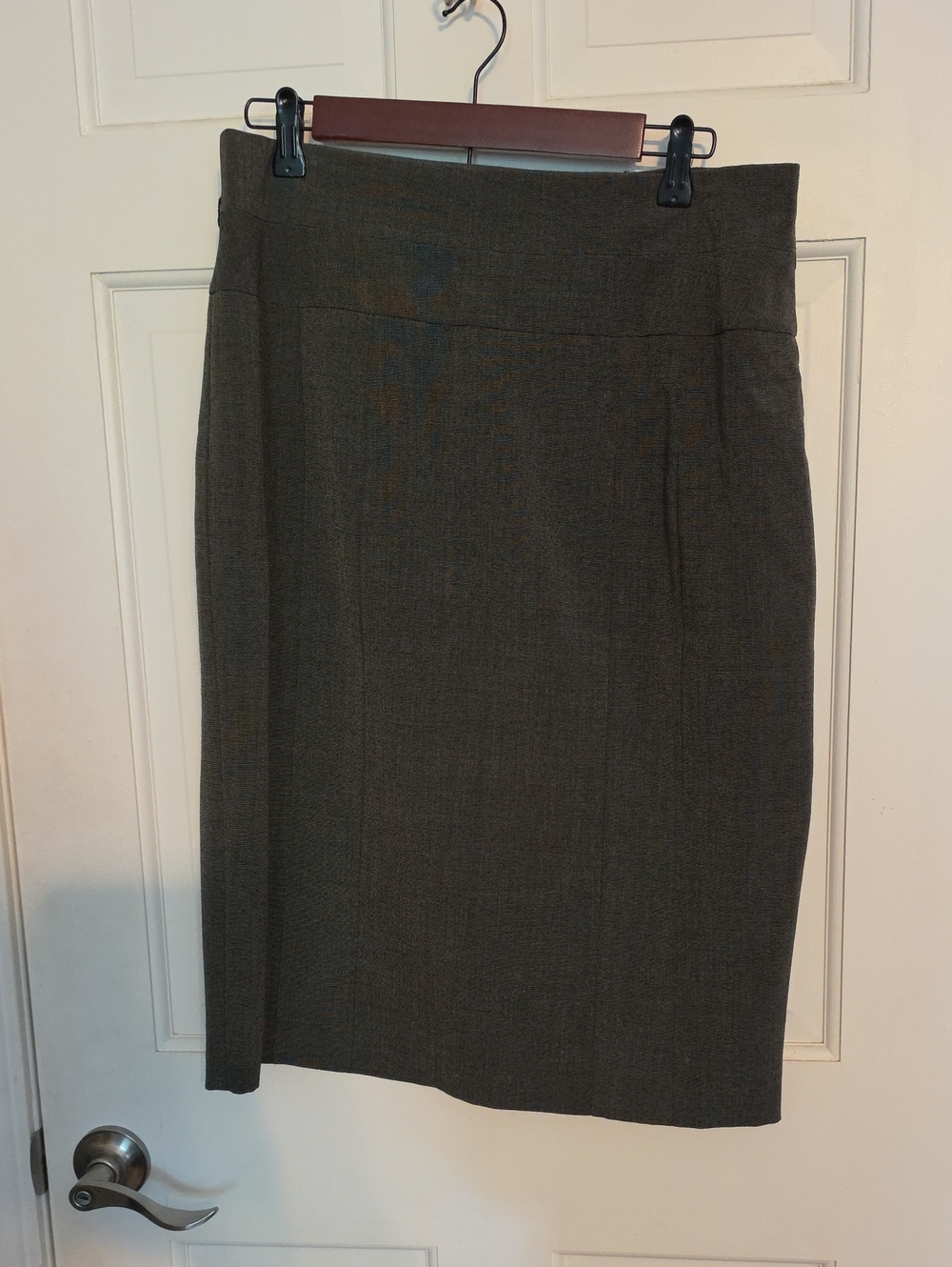 Classic Dark Gray Pencil Skirt - Women's Office Skirt